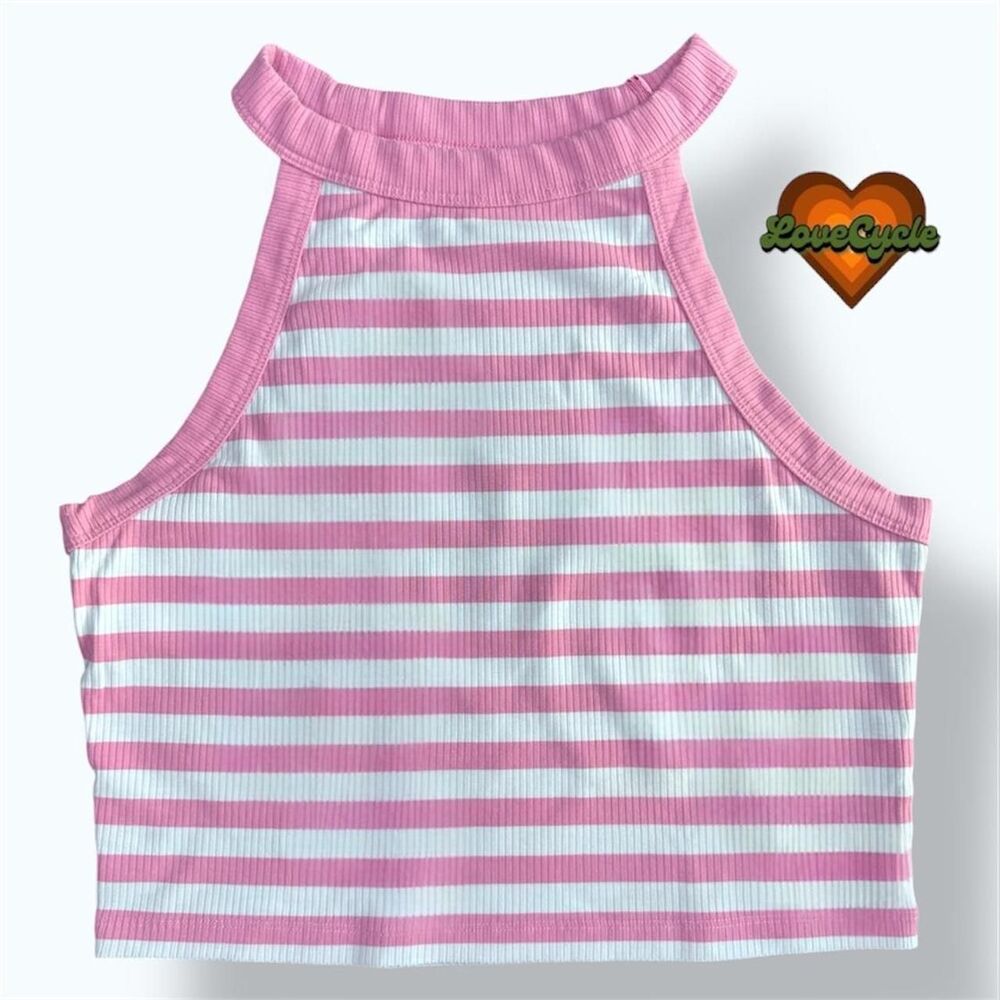 Women's AE Cropped Striped Ribbed Tank Top Bundle – Real Good Collection - Picture 3 of 8